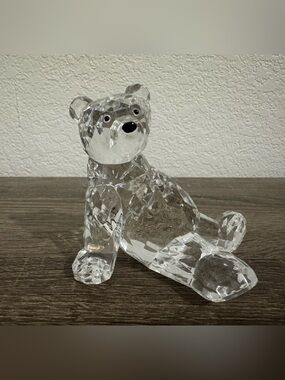 Clear Acrylic Bear Figurine - Transparent Accent